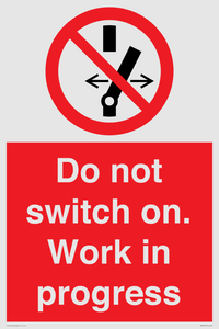 Do not switch on. Work in progress